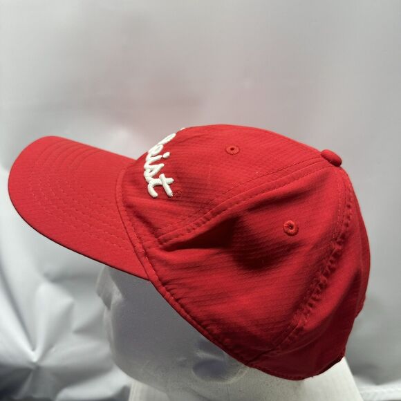Red Titleist Hat JW Powerline Adjustable Strapback Golf Cap Wind Oil Electric - Picture 3 of 7